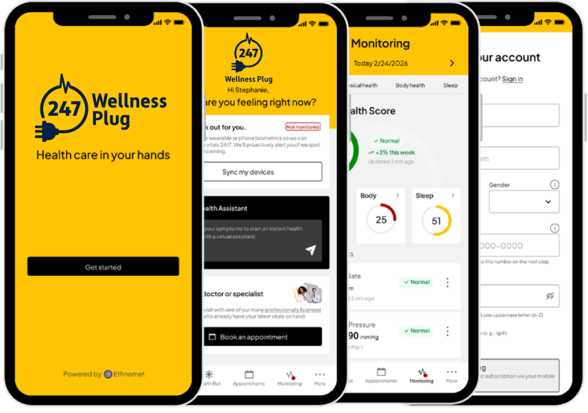 247 Wellness Plug 4 phones card